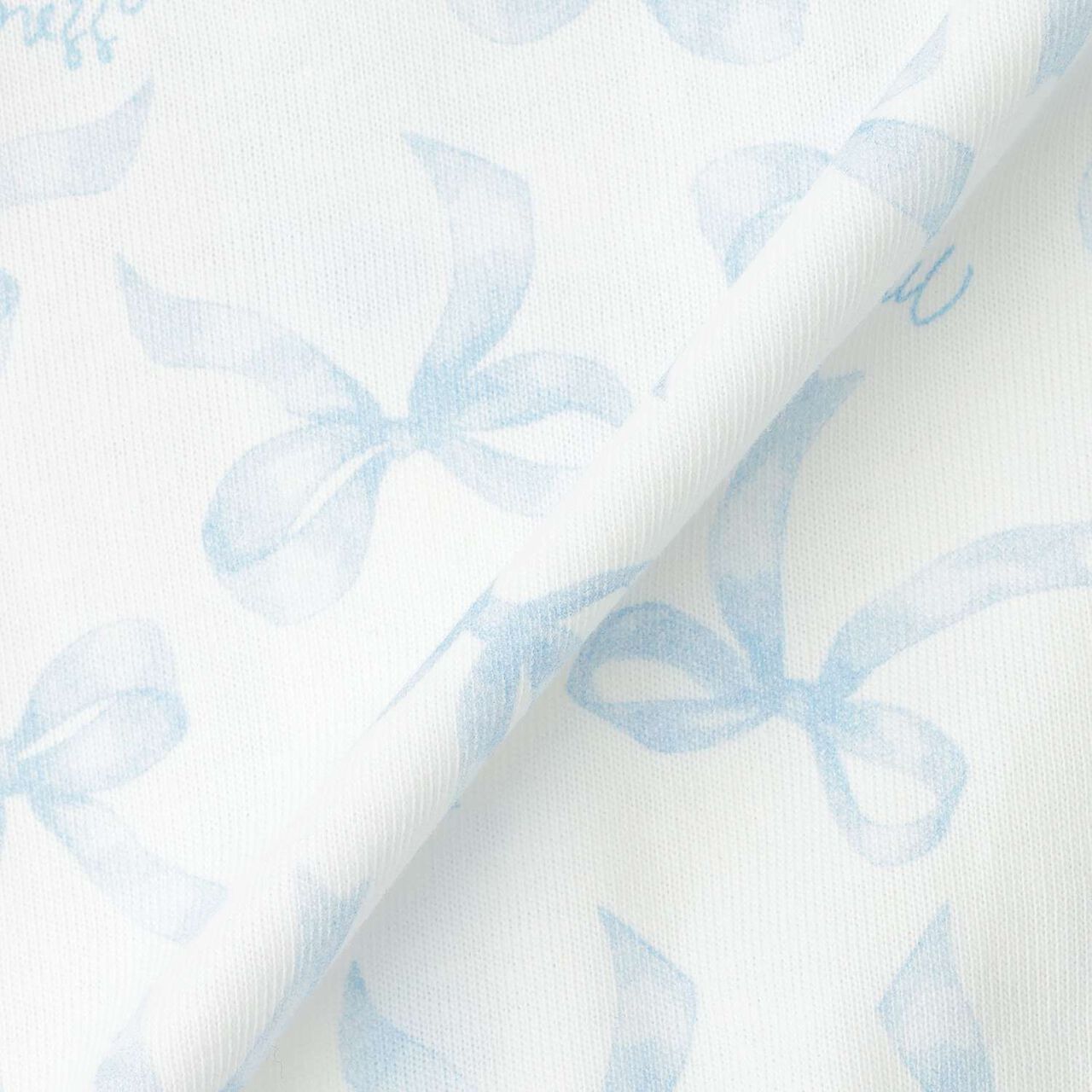 [Box Included] Ribbon Pattern Short-Sleeve 2-Way All-in-One & Bib Set,Sax blue, large image number 10