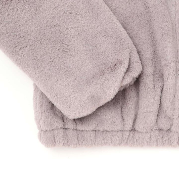 [Milky Coast] Cat Ear Fur Parka,Light gray, medium image number 4