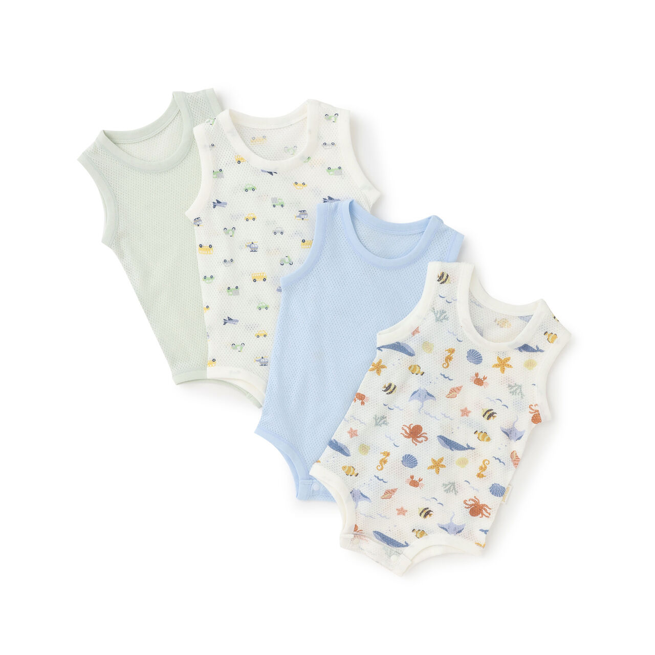 [Weak Acidity] Mesh Tank Romper,Blue gray, large image number 8