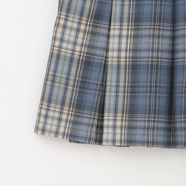 [Easy Care] Check Pleated Skirt with Belt,Pink, medium image number 21