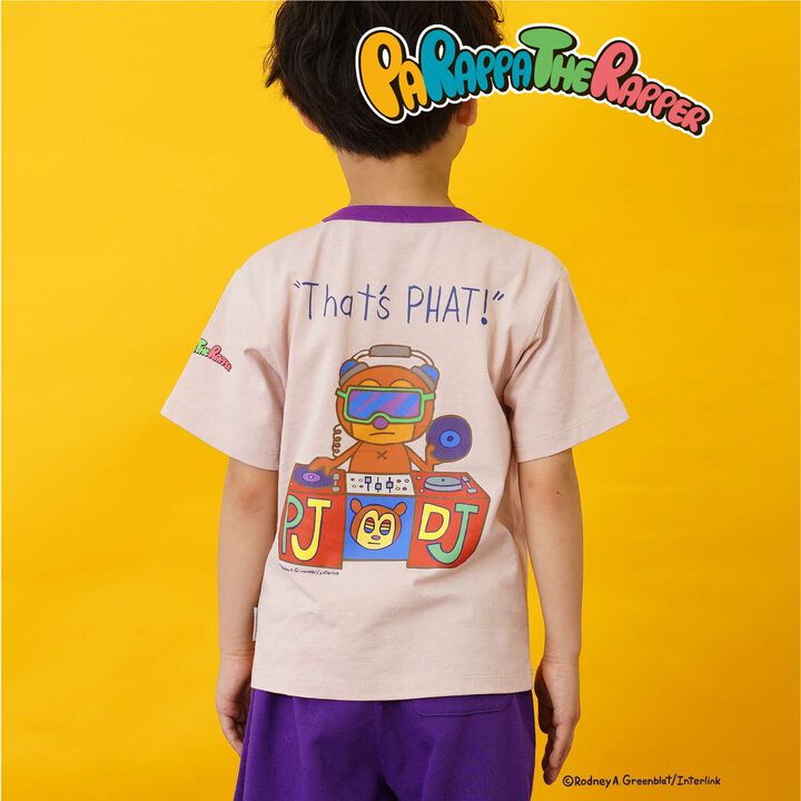 [親子連結款] [PaRappa the Rapper] 撞色羅紋短袖T恤,粉紅色, medium image number 0