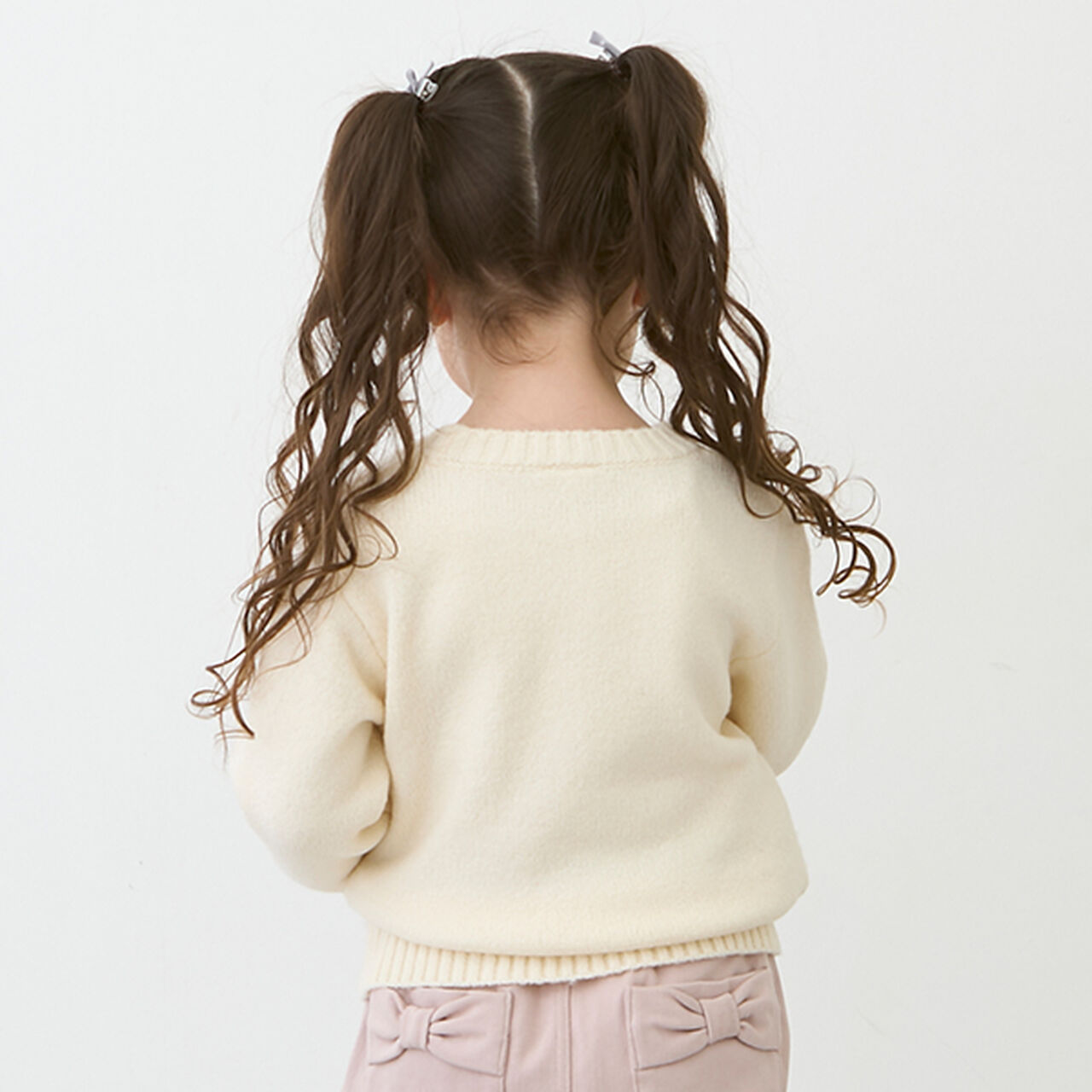 [Matching/Fluffy and Soft] Animal Knitwear (Kids Size),Ivory, large image number 12