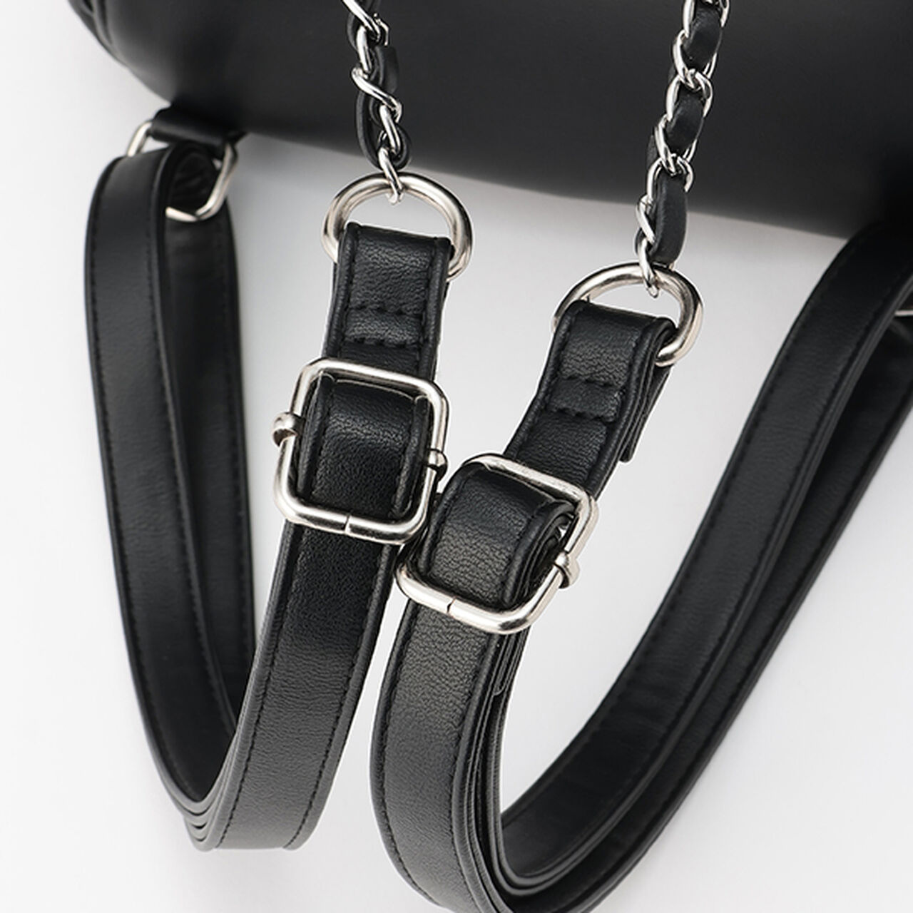 Bucket Backpack with Ribbon Charm,Black, large image number 9