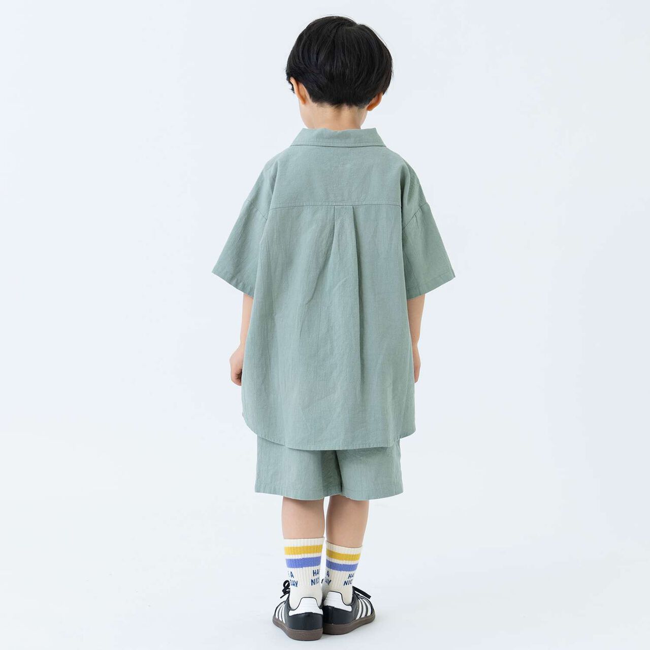 Wide Silhouette Outfit Set,Green, large image number 14