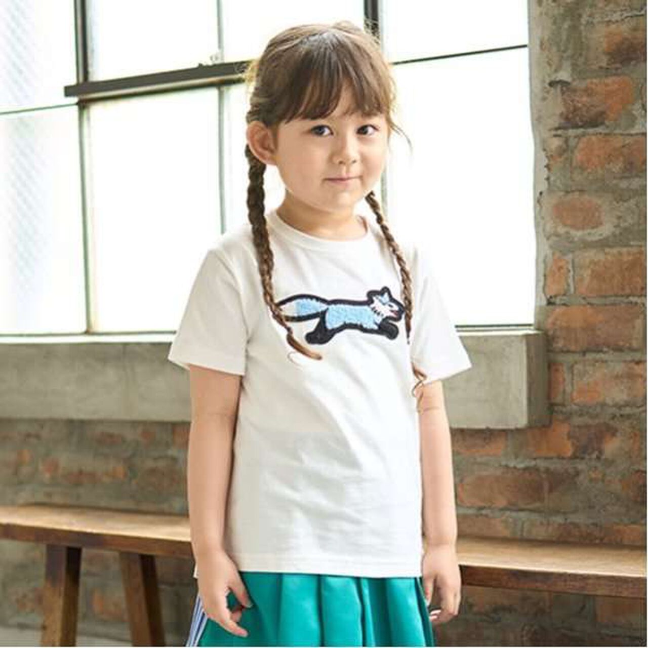 [The FOX] Anti-Stain Finish Sagara Patch T-Shirt,Magenta, large image number 3