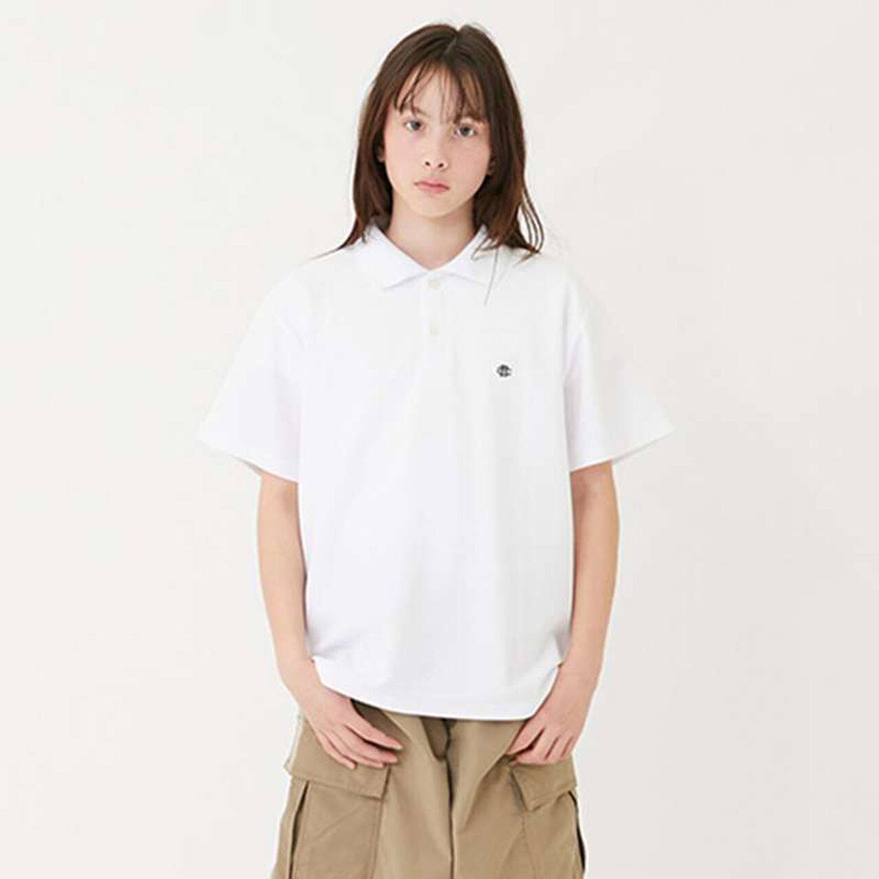[Quick-Dry] Polo Shirt with Embroidery Detail,White, large image number 0