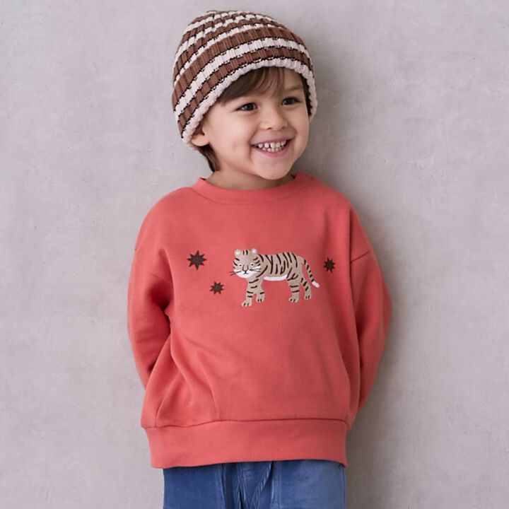 Motif Sweatshirt,Orange, medium image number 0