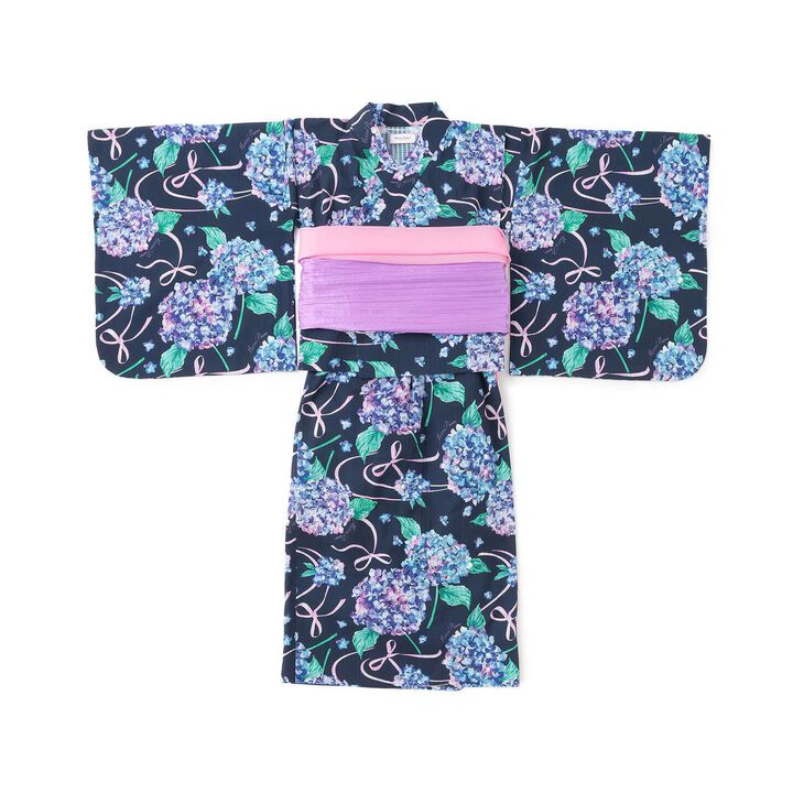 [Cool Touch] Hydrangea Pattern 2WAY Yukata,Navy, medium image number 17