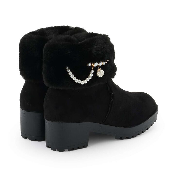 Short Boots with Pearl Accent,Beige, medium image number 3