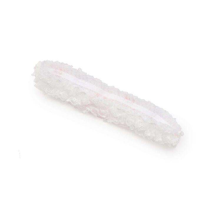 Lace Ribbon Headband,White, medium image number 1