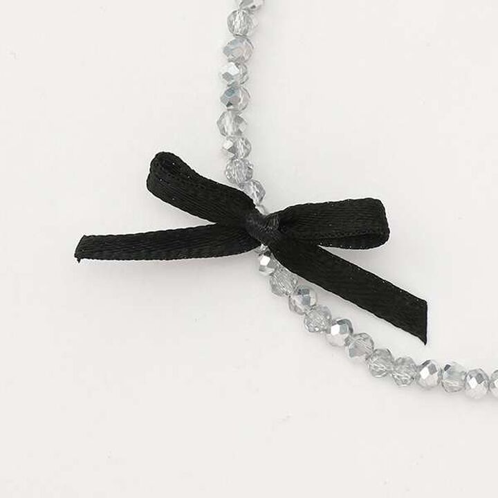 Pearl Ribbon Necklace,Pink, medium image number 3