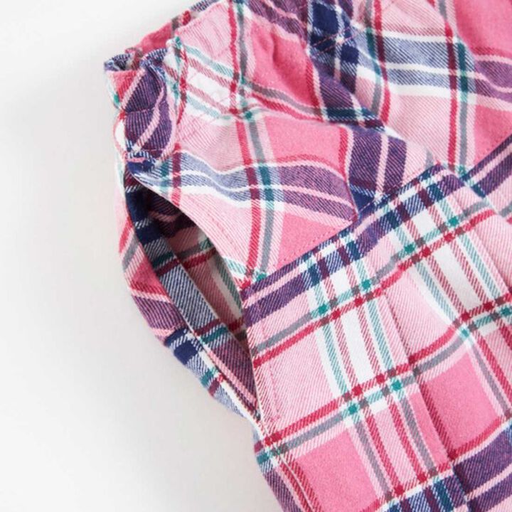 KP Check Pleats Skirt with Shorts (90-160),Pink, medium image number 4