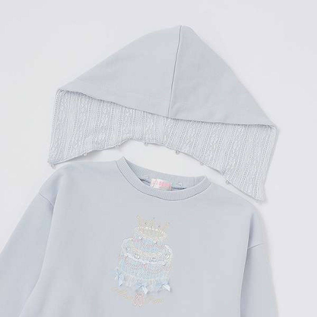 Tiara Cake Hoodie,Sax blue, large image number 3