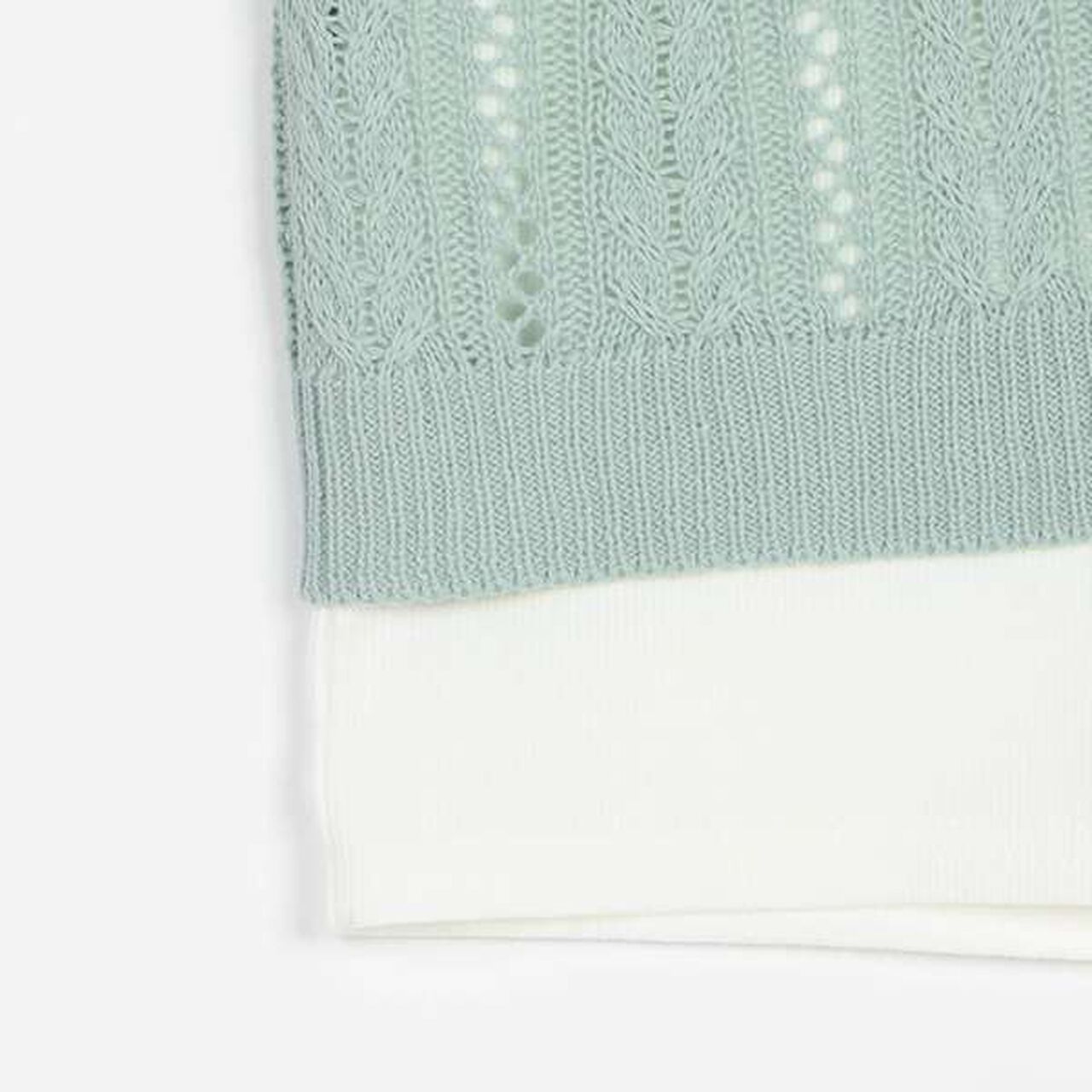 Knit Vest Inner Wear Set,Emerald green, large image number 12