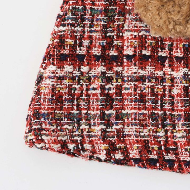 Roving Check Jumper Skirt,Red, medium image number 7