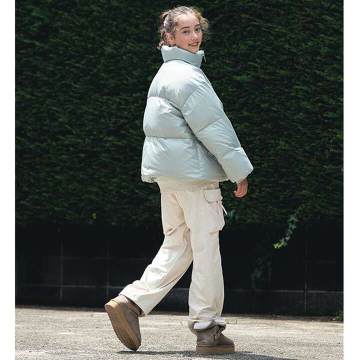 [Warm Lining] Waist Rib Easy Cargo Pants,Ivory, medium image number 10