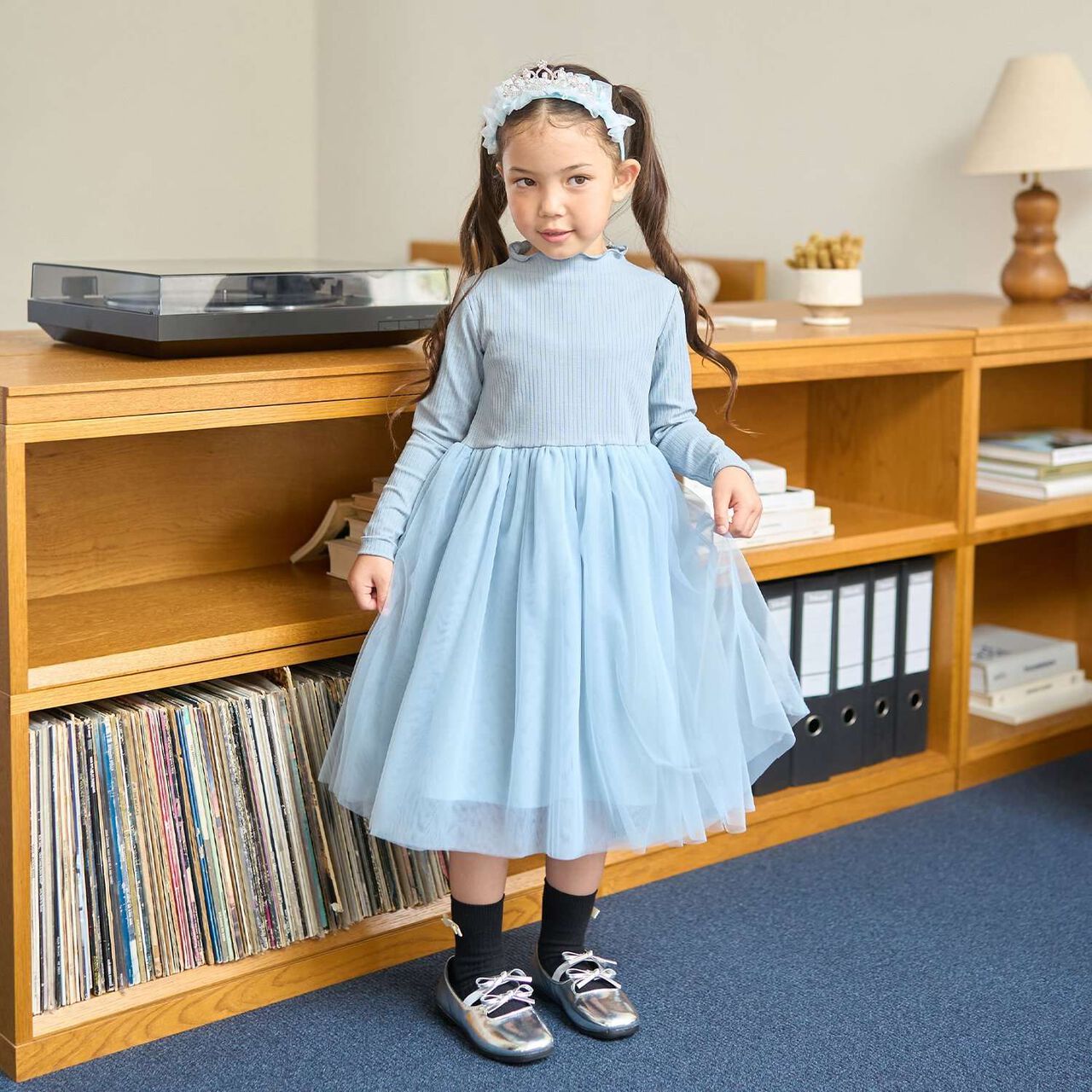 [Halloween] Tulle Docking Dress,Blue gray, large image number 0