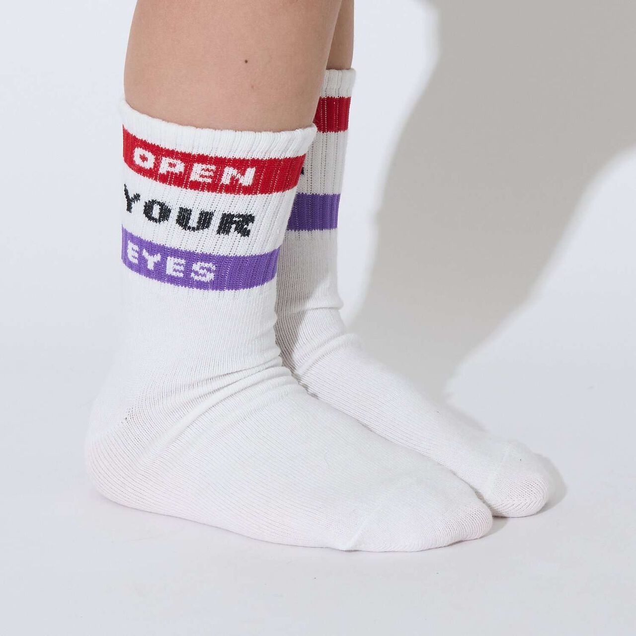 Line Logo Socks,Red, large image number 0
