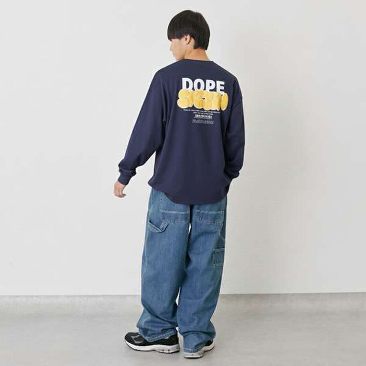 Back Foam Print Long-Sleeve T-Shirt,Orange, large image number 9