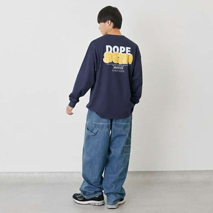 Back Foam Print Long-Sleeve T-Shirt,Orange, medium image number 9