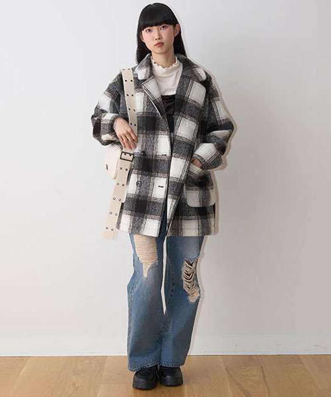 Fake Wool Jacket Coat,Multi color, large image number 5