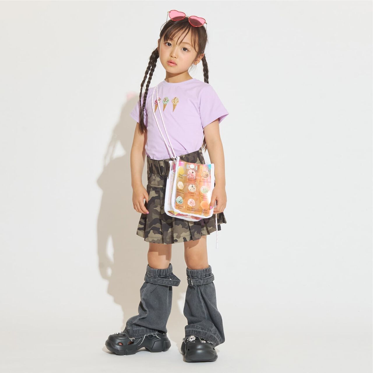 [31 Ice Cream] Aurora Clear Small Shoulder Bag,Pearl white, large image number 1