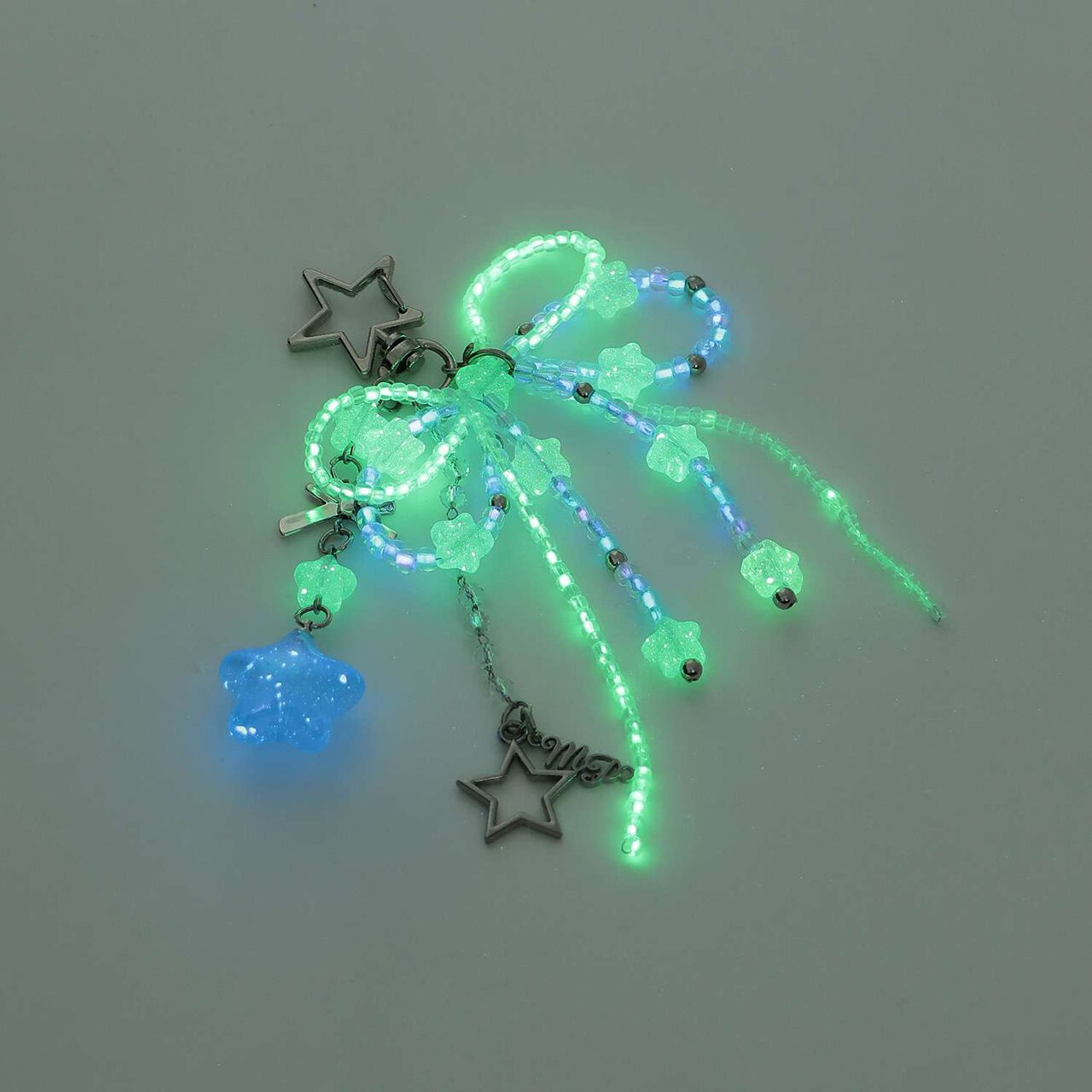 Glow-in-the-Dark Bead Ribbon Charm,Multi color, large image number 3