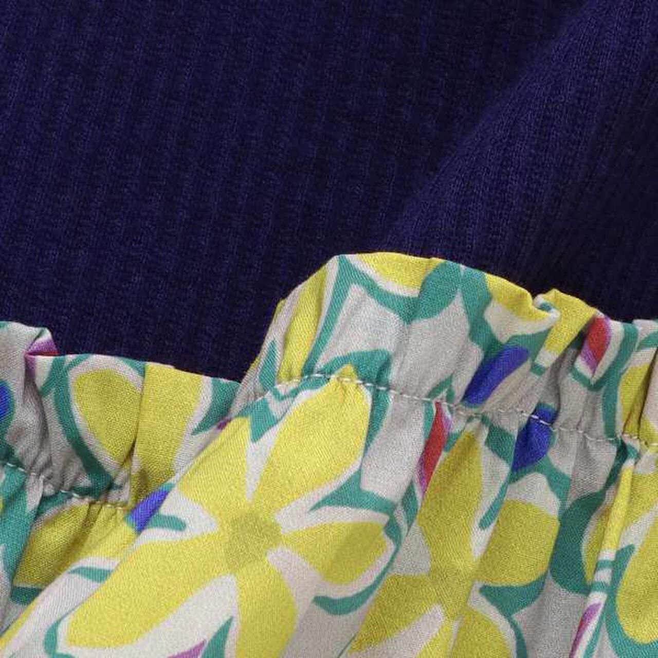 Floral Print One-Piece Dress,Navy, large image number 6