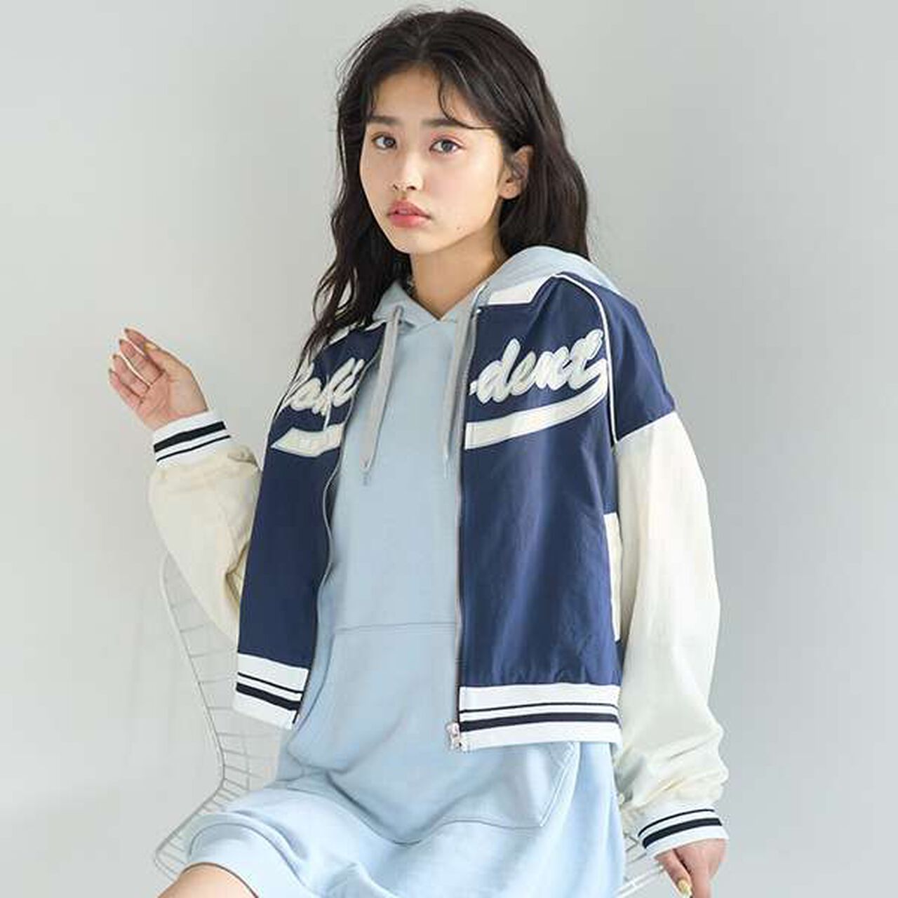 Varsity Jacket,Black, large image number 13