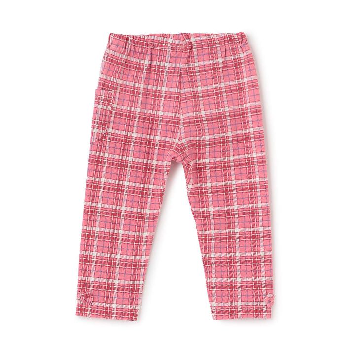 Bear Jersey Check Print Full-Length Leggings,Navy, medium image number 1