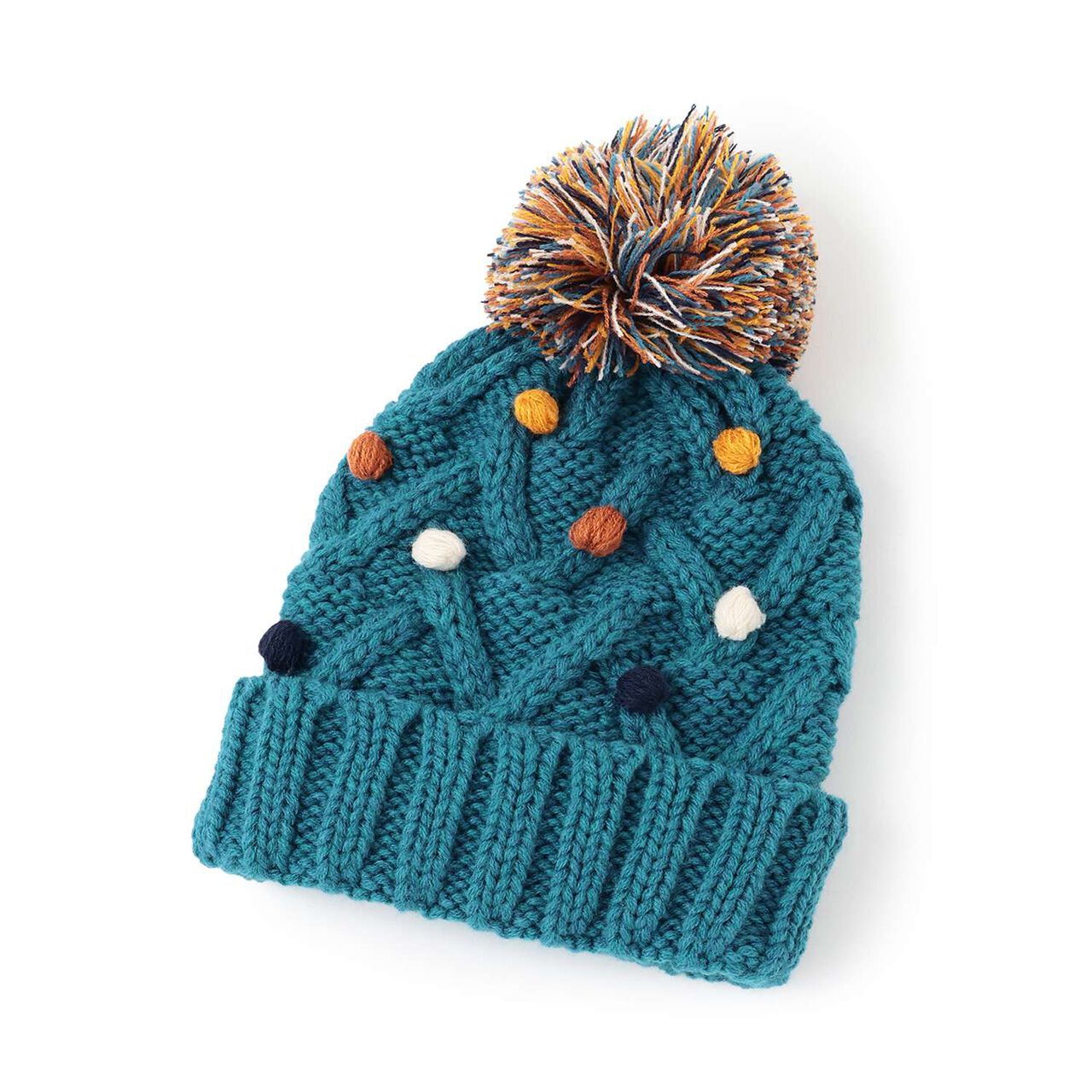 Bubbly Knit Beanie,Pearl white, large image number 2