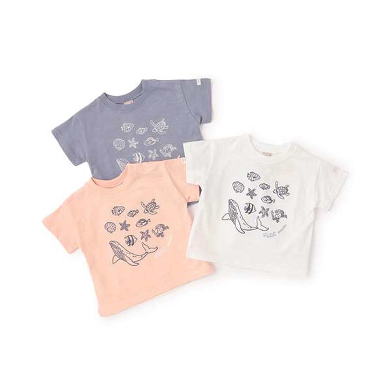 [Cool Touch] Ocean Embroidery Short Sleeve T-Shirt,Salmon pink, large image number 10