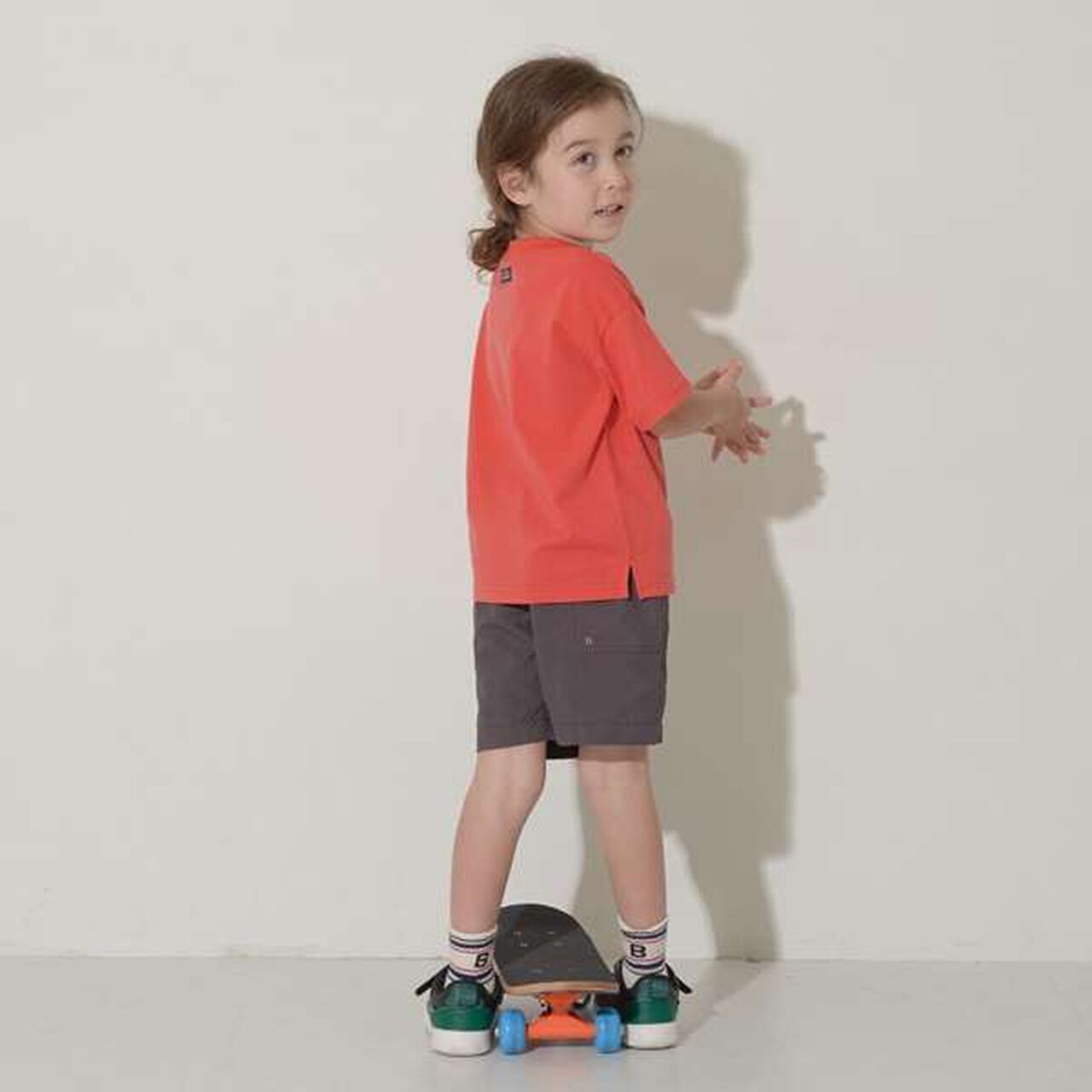 Non-Deforming Soft Cotton Hem Slit Simple Big T-Shirt,Charcoal gray, large image number 17