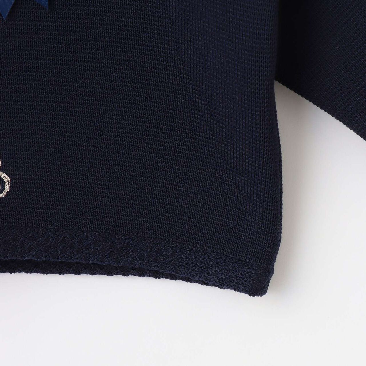 Flower Embroidery Knit Bolero,Off white, large image number 6