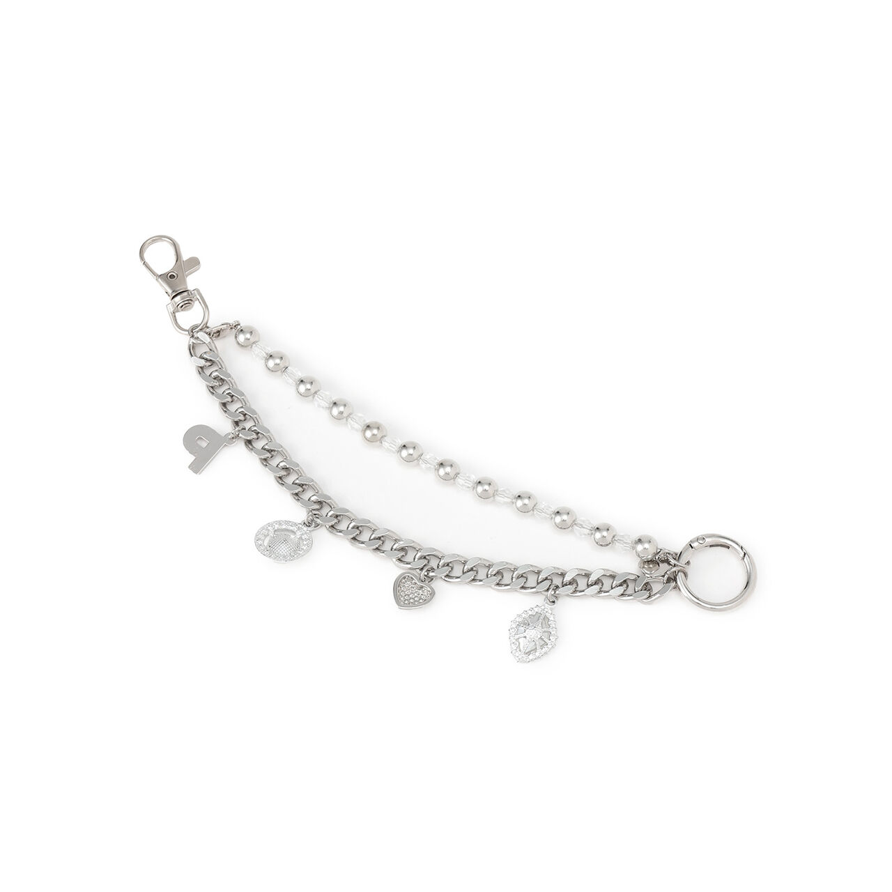 2 WAY Bag Charm,Silver, large image number 1