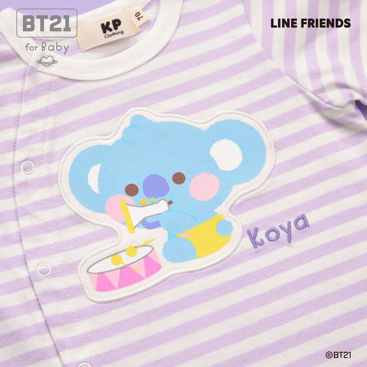 [BT21] Appliqu&eacute; Stripe Pattern Short Overall,Mint, medium image number 22
