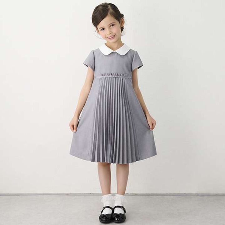 Pleated Dress & Piping Jacket Set,Navy, medium image number 8