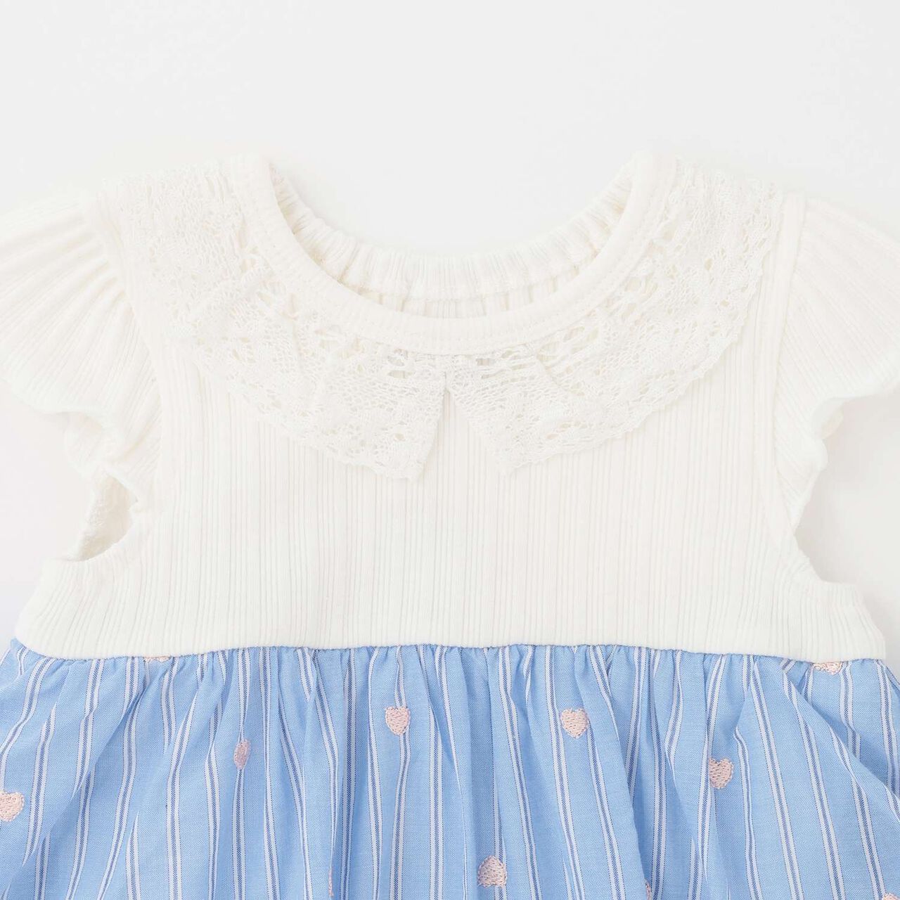 Link Heart Embroidery OP Romper,Light pink, large image number 2