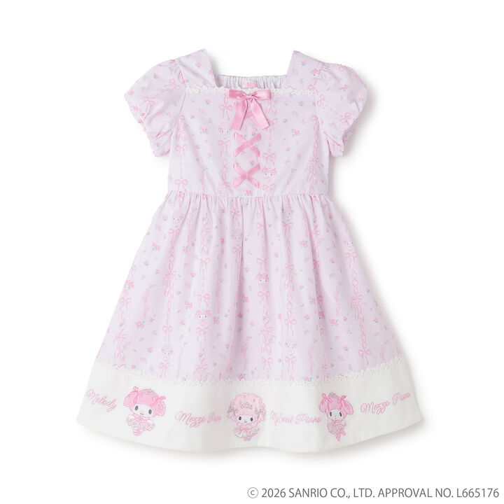 My Melody / My Sweet Piano Ballerina Print One-Piece Dress,Light pink, medium image number 1