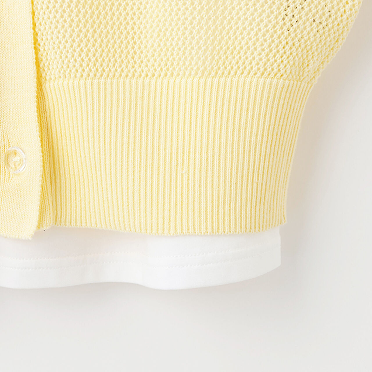 Mesh Knit Cardigan and Long Sleeve T-Shirt Set,Cream, large image number 18