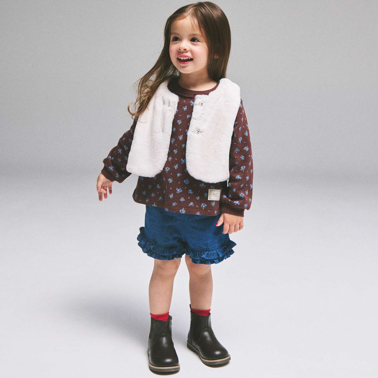 Link - Faux Fur Vest,Mocha tea, large image number 3