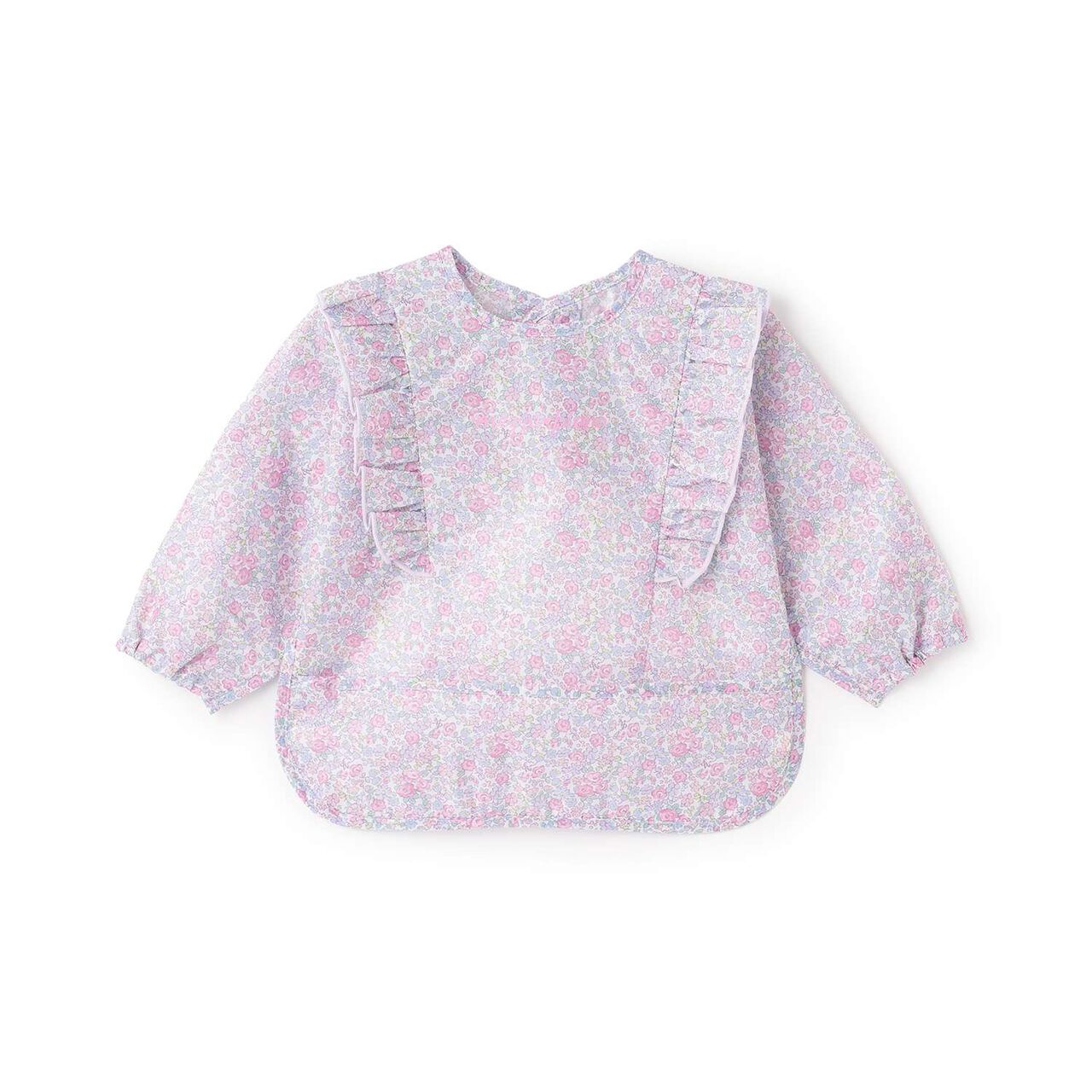 Little Flower Pattern Dining Smock,Pink, large image number 1