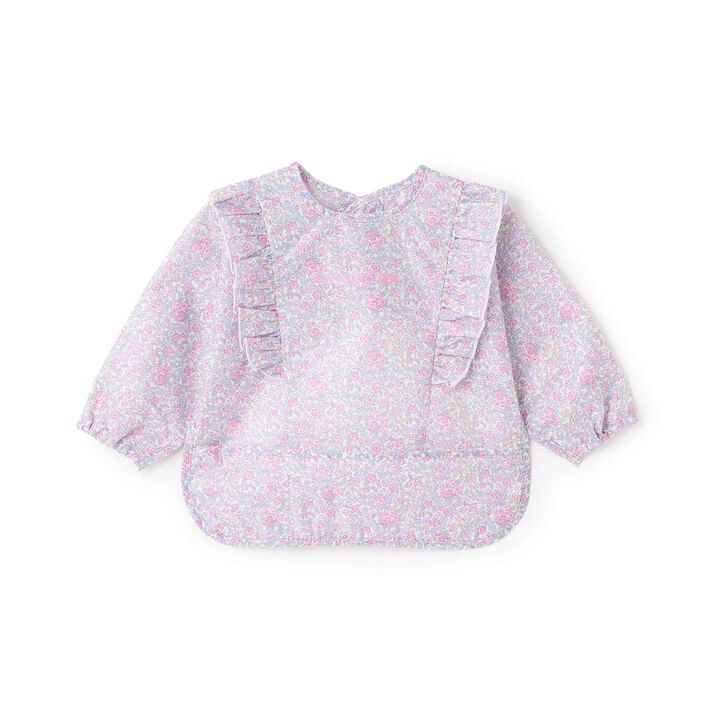Little Flower Pattern Dining Smock,Pink, medium image number 1