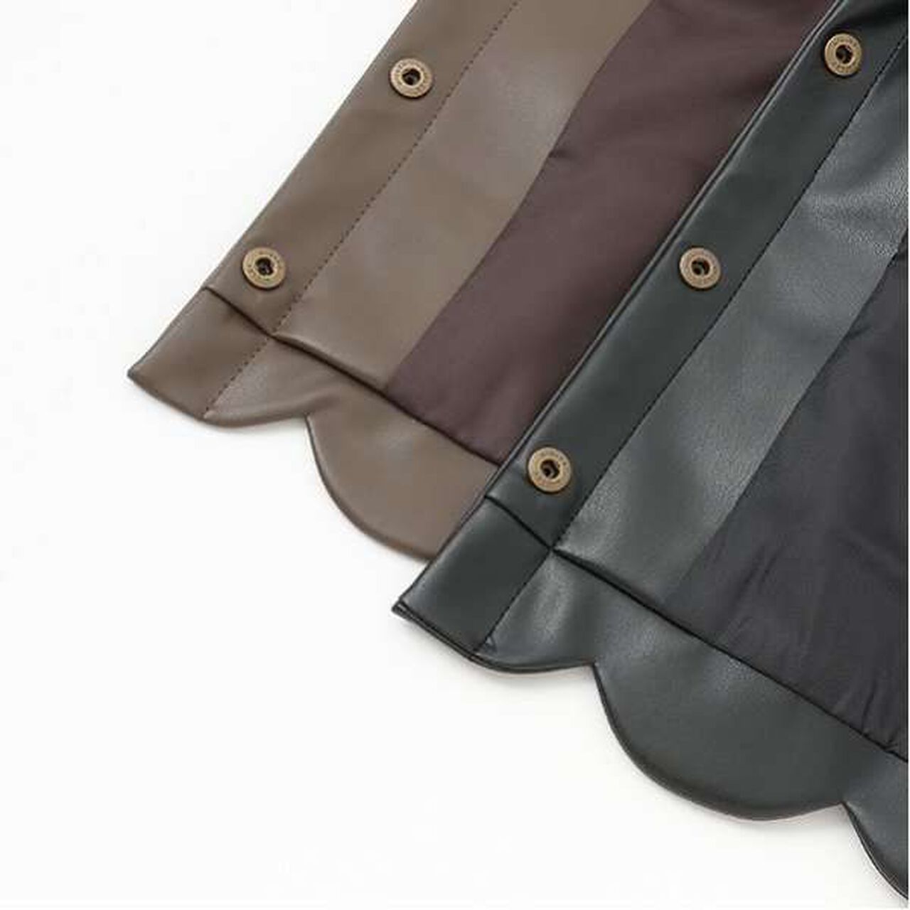 [Link] Faux Leather Jacket,Brown, large image number 13