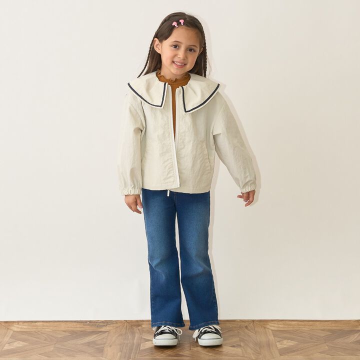 Frill Collar Windbreaker,Navy, medium image number 19