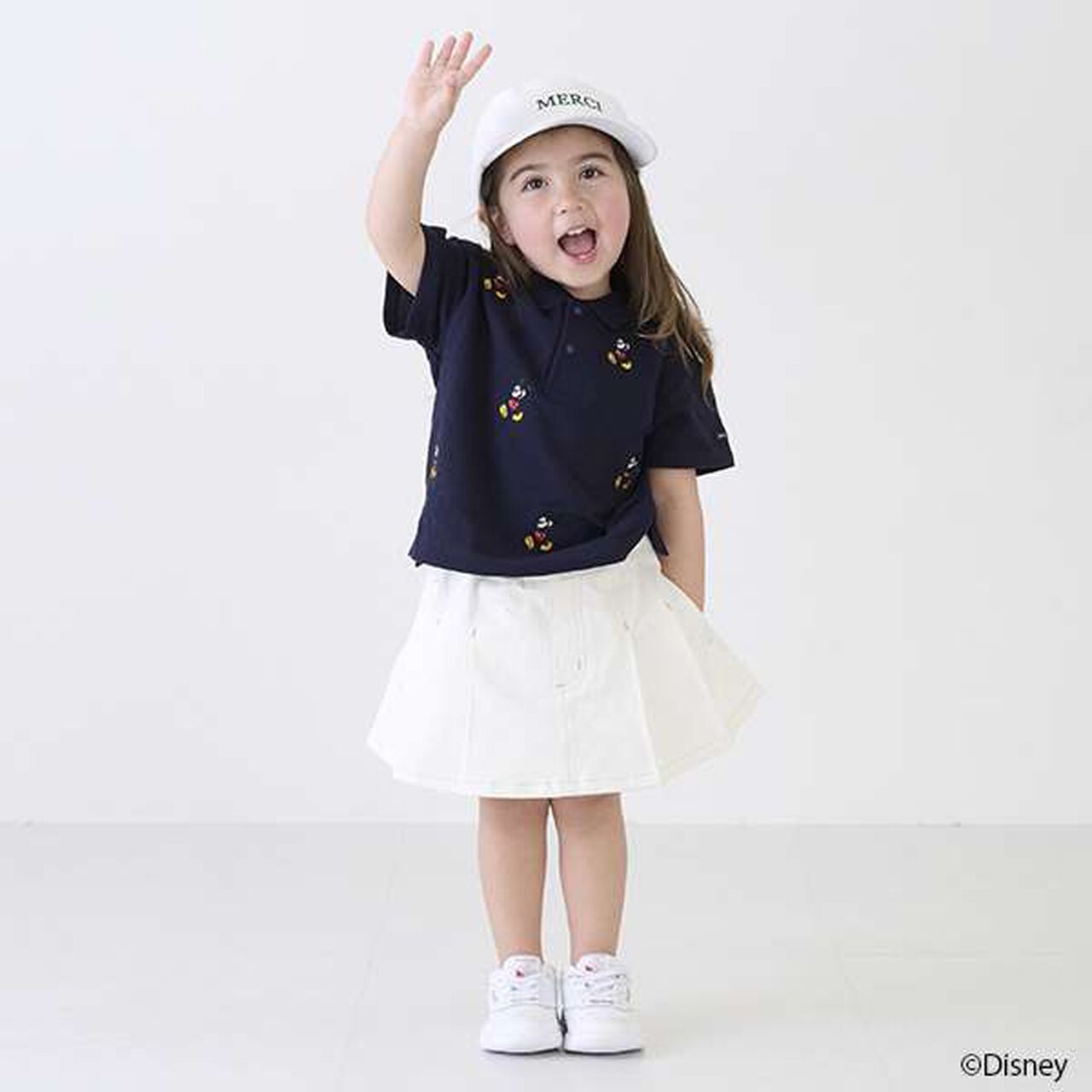 [Link] Non-Fading Denim-Look Skirt (Kids),Blue, large image number 20