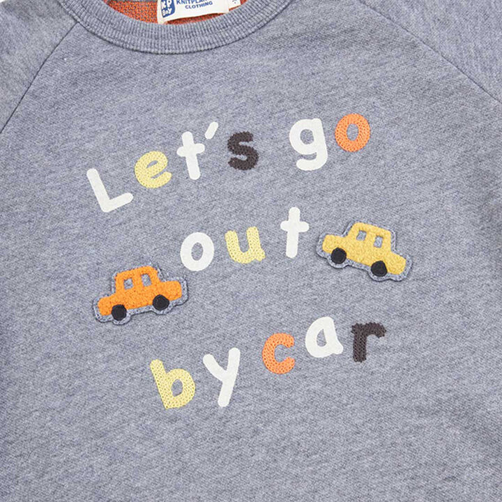 KPBOY Car Motif Fleece Sweatshirt (0 to 0),Navy, medium image number 7