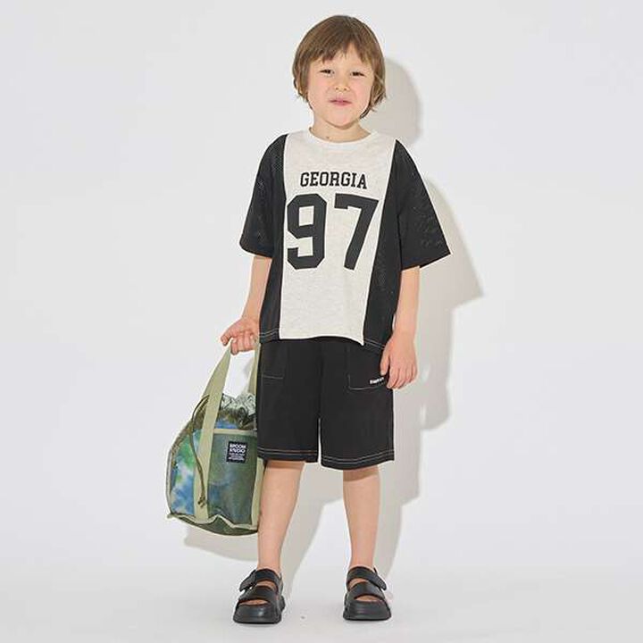 [Coordinatable Setup] [Kaiteki Tenjiku] Contrast Stitching 5-Length Pants,Deep blue, medium image number 27