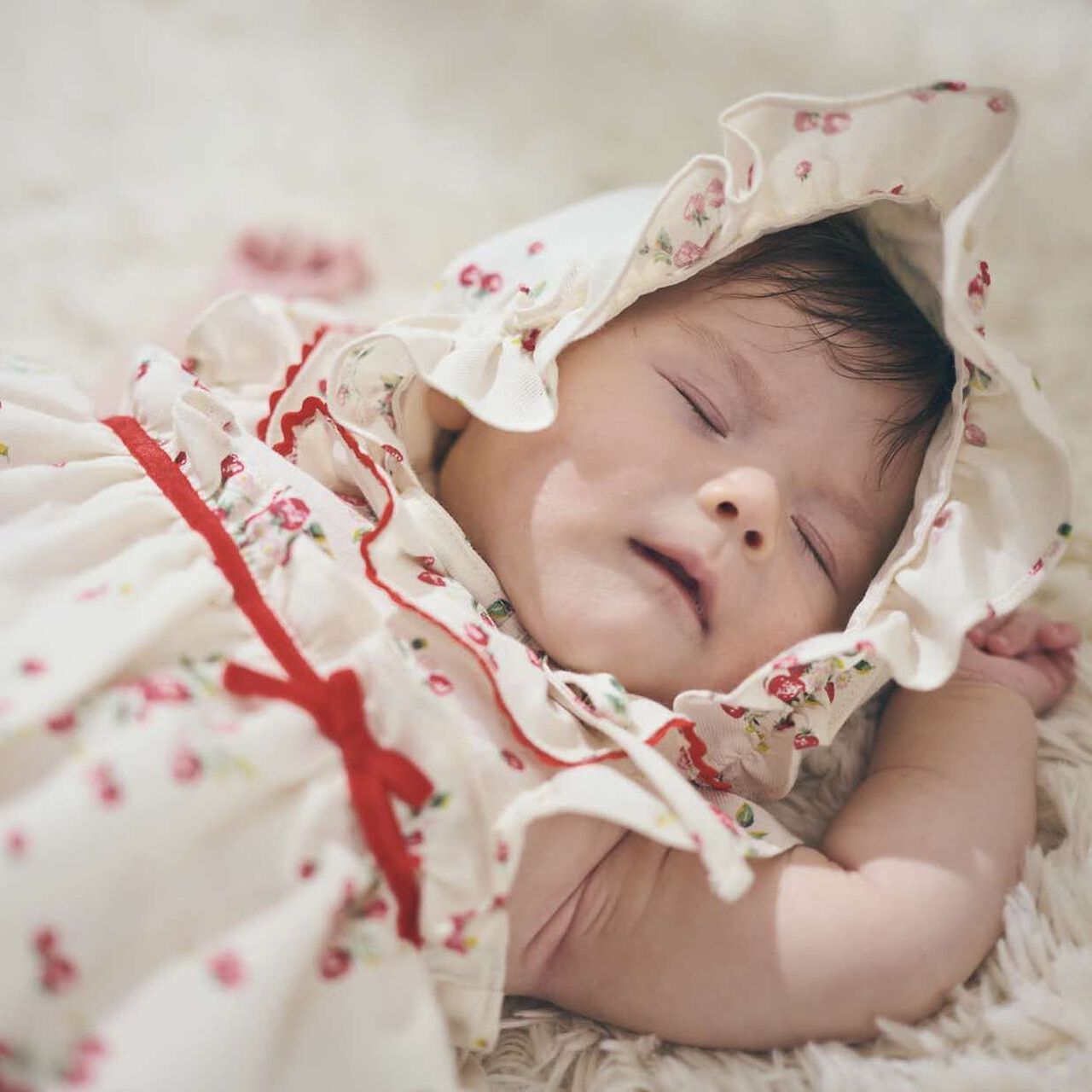 Wild Strawberry First Dress Set [Organic] [Made in Japan],Pearl white, large image number 2