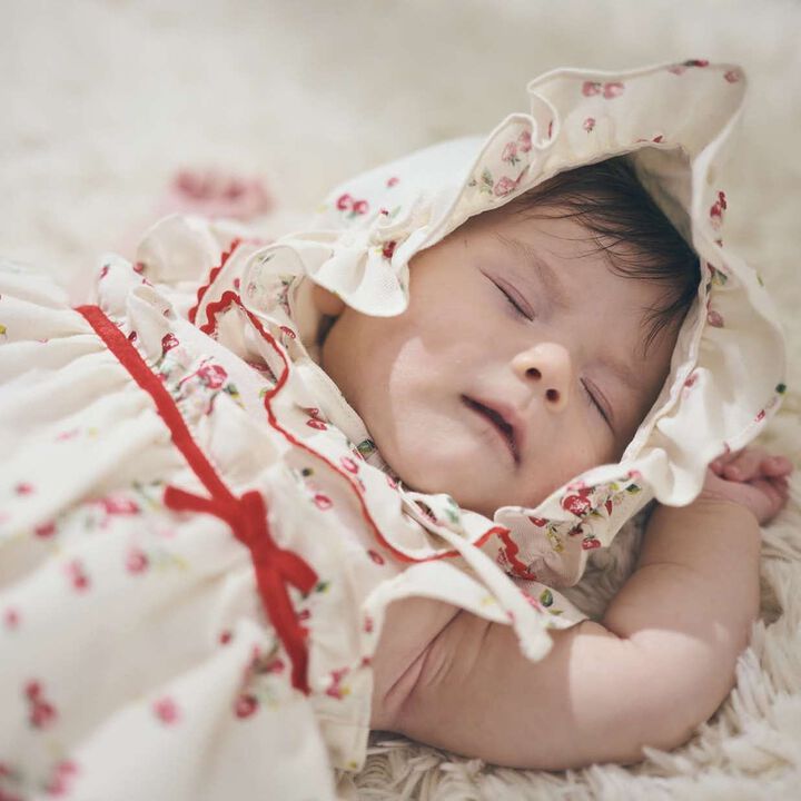 Wild Strawberry First Dress Set [Organic] [Made in Japan],Pearl white, medium image number 2